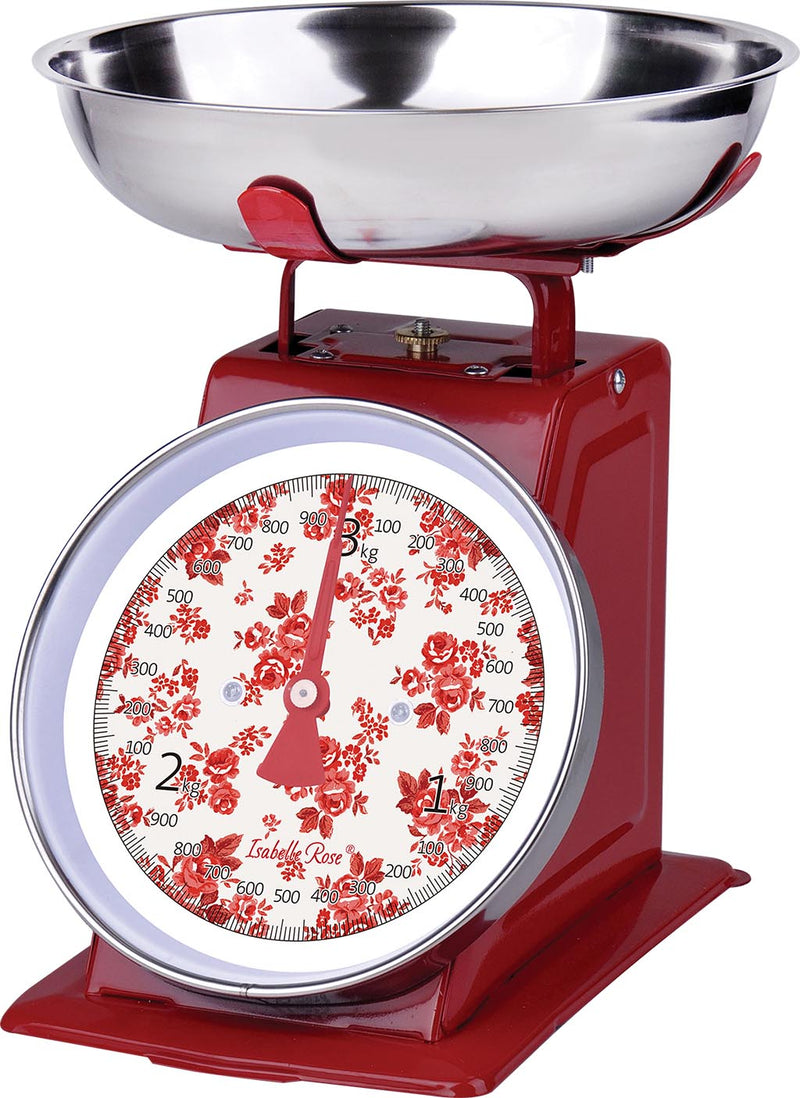 ISABELLE ROSE Bilancia Retrò Nathalie Rossa In Metallo Con Fiori