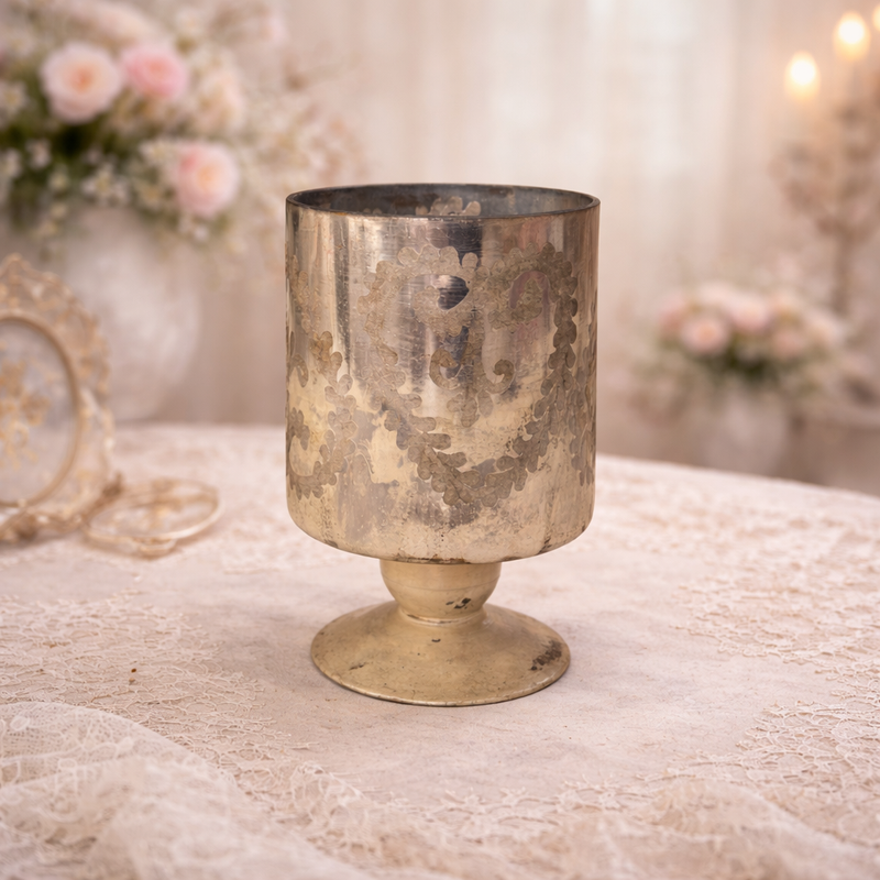 BLANC MARICLÒ Vaso Anticato in Vetro Mercurizzato