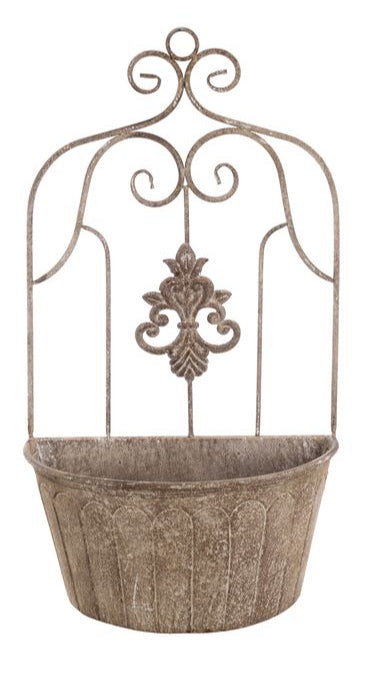 BLANC MARICLÒ Fioriera in Metallo da Parete " M MOIRES DE PROVENCE "