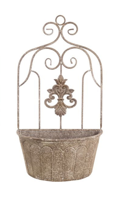 BLANC MARICLÒ Fioriera in Metallo da Parete " M MOIRES DE PROVENCE "