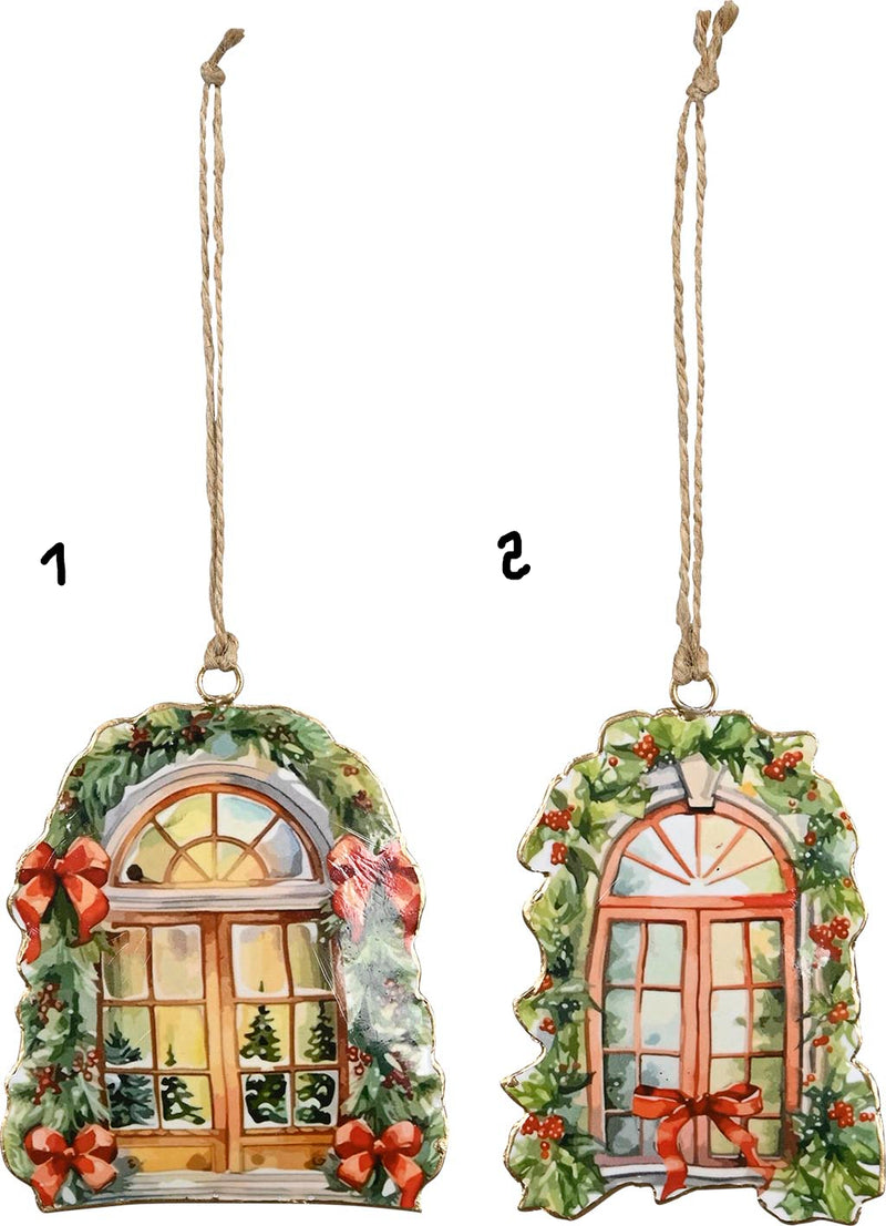 ISABELLE ROSE Decoro Portone Natalizio in Latta da Appendere