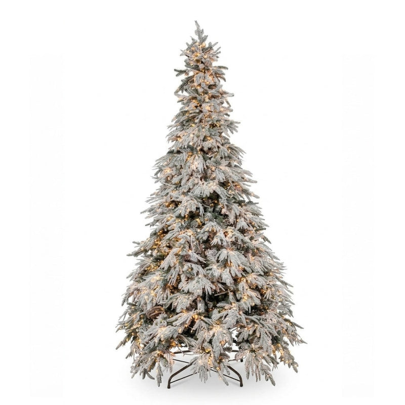 FIORI DI LENA Albero di Natale Mont Blanc Innevato 270 cm con 4500 LED e Bacchetta