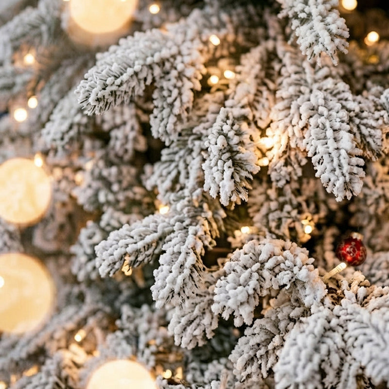 FIORI DI LENA Albero di Natale Mont Blanc Innevato H 240 cm con 3200 Led e Bacchetta