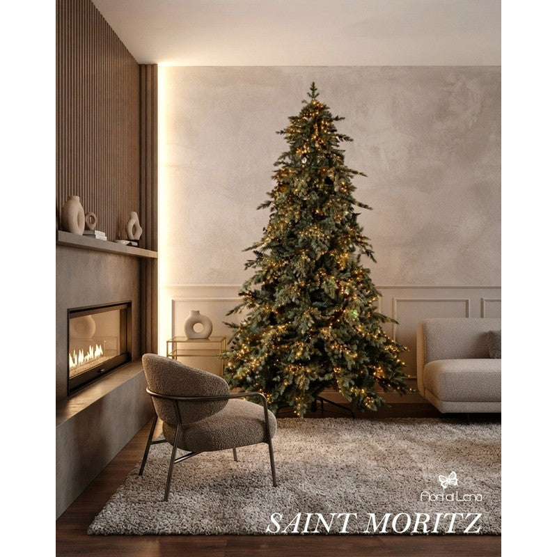 FIORI DI LENA Albero di Natale St. Moritz Verde 240 cm con 5000 LED