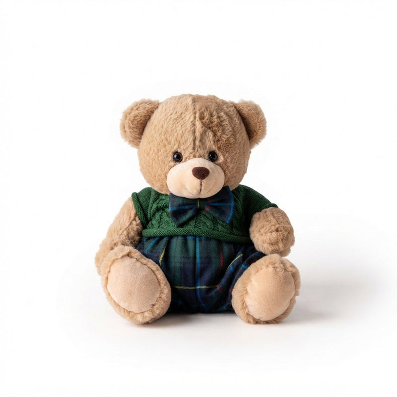 FIORI DI LENA Orsetto in Peluche Piccolo Blu e Verde 20 cm