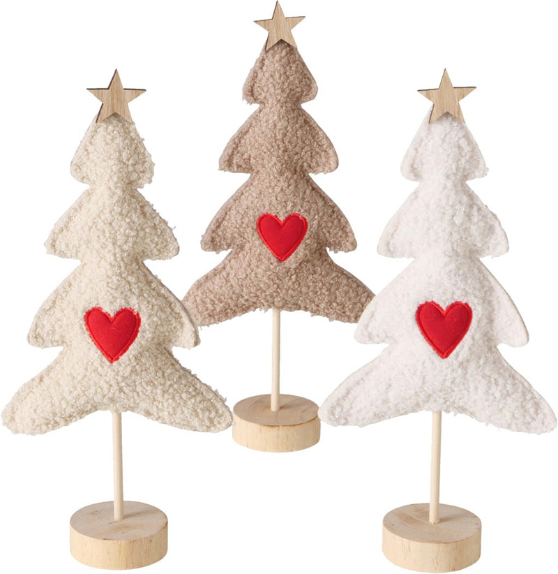 Albero in Lana Bouclé su Base in Legno