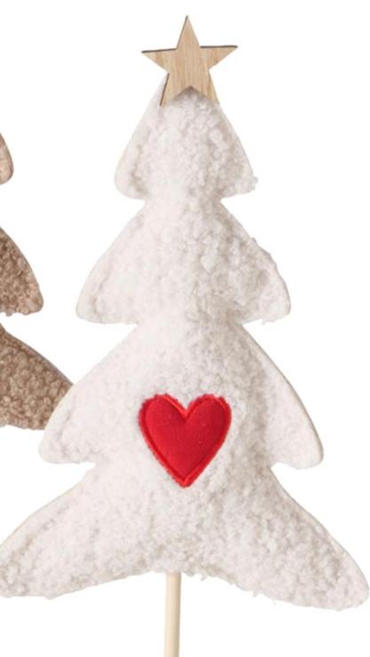 Albero in Lana Bouclé su Base in Legno