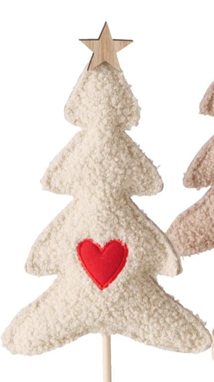 Albero in Lana Bouclé su Base in Legno