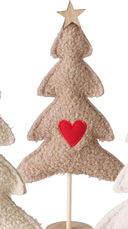 Albero in Lana Bouclé su Base in Legno