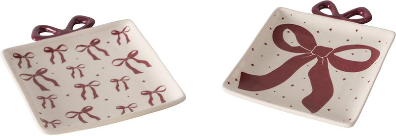 BOLTZE Piattino Boucle in Ceramica con Fiocco