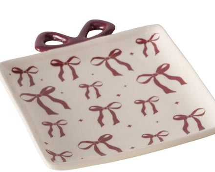 BOLTZE Piattino Boucle in Ceramica con Fiocco