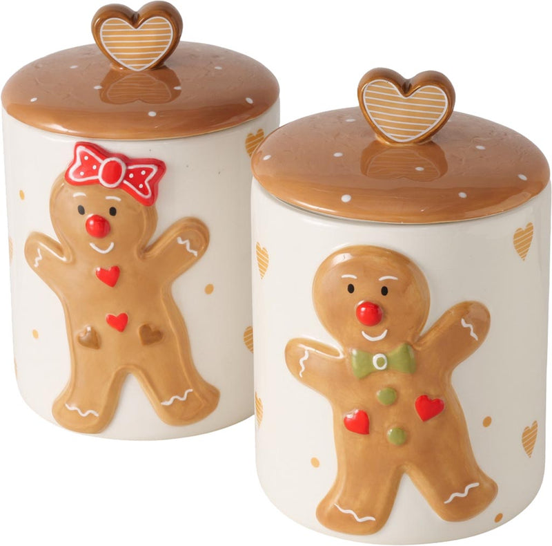 BOLTZE Barattolo in Ceramica con Omino Pan di Zenzero