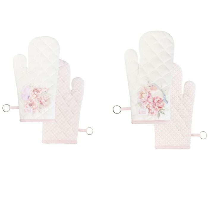 NUVOLE DI STOFFA Guantone in Cotone con Farfalla/Uccellino "FIORIRÀ"