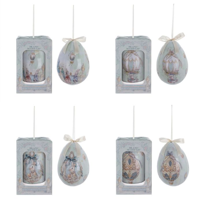 BLANC MARICLÒ Scatola con Uovo Pasquale "ROCOCO COLLECTION" h 21 cm