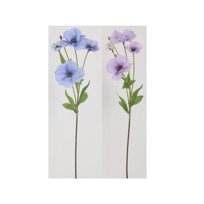 FIORI DI LENA Fiore Artificiale Papavero Blue/Purple