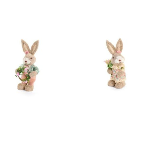 NUVOLE DI STOFFA Coniglietto con Fiori Maschietto/Femminuccia