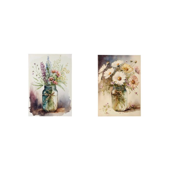 NUVOLE DI STOFFA Quadro con Vaso di Fiori