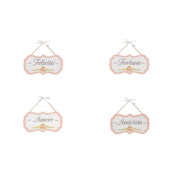 NUVOLE DI STOFFA Targhette Decorative Margaret con Scritta
