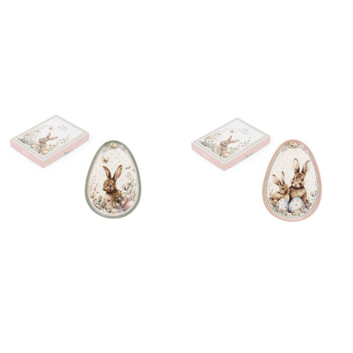 NUVOLE DI STOFFA Piatto Uovo in Porcellana con Coniglietto "RABBIT PEPEN"