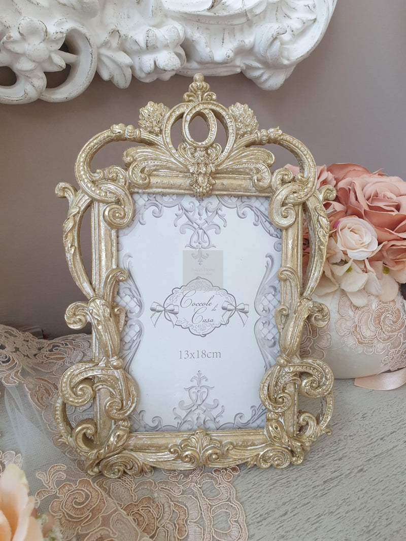 PHOTO FRAME VIRGO BLEACHED GOLD 13X18CM