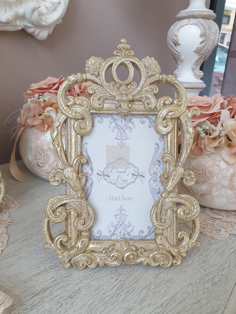 PHOTO FRAME VIRGO BLEACHED GOLD 10X15CM