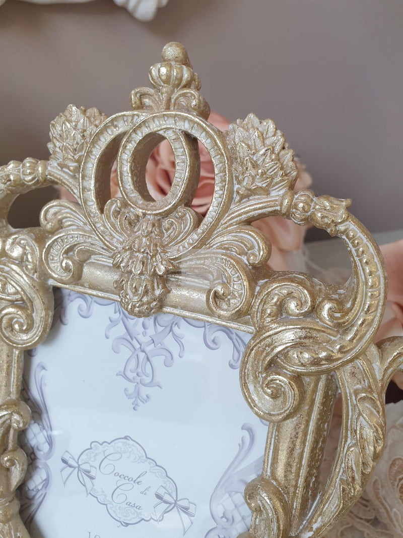 PHOTO FRAME VIRGO BLEACHED GOLD 13X18CM