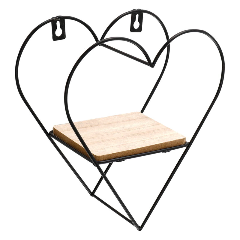 Mensola Cuore In Metallo E Legno Piccola BOLTZE
