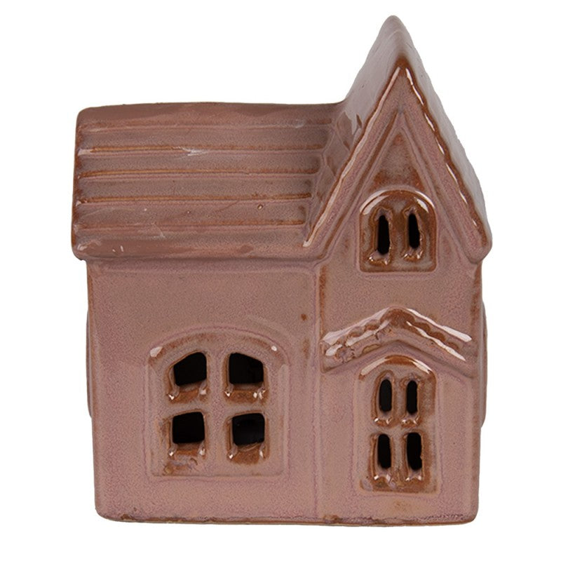 CLAYRE & EEF Casetta Rosa con LED in Ceramica