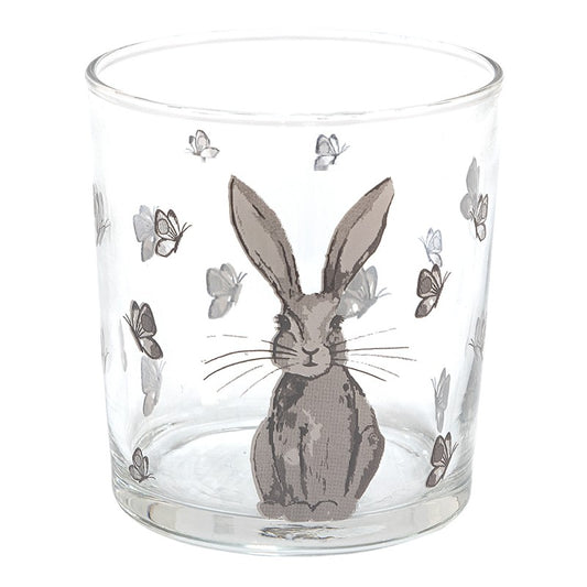 Servizio 6 bicchieri acqua in vetro con coniglio e farfalle 250ml Clayre & Eef