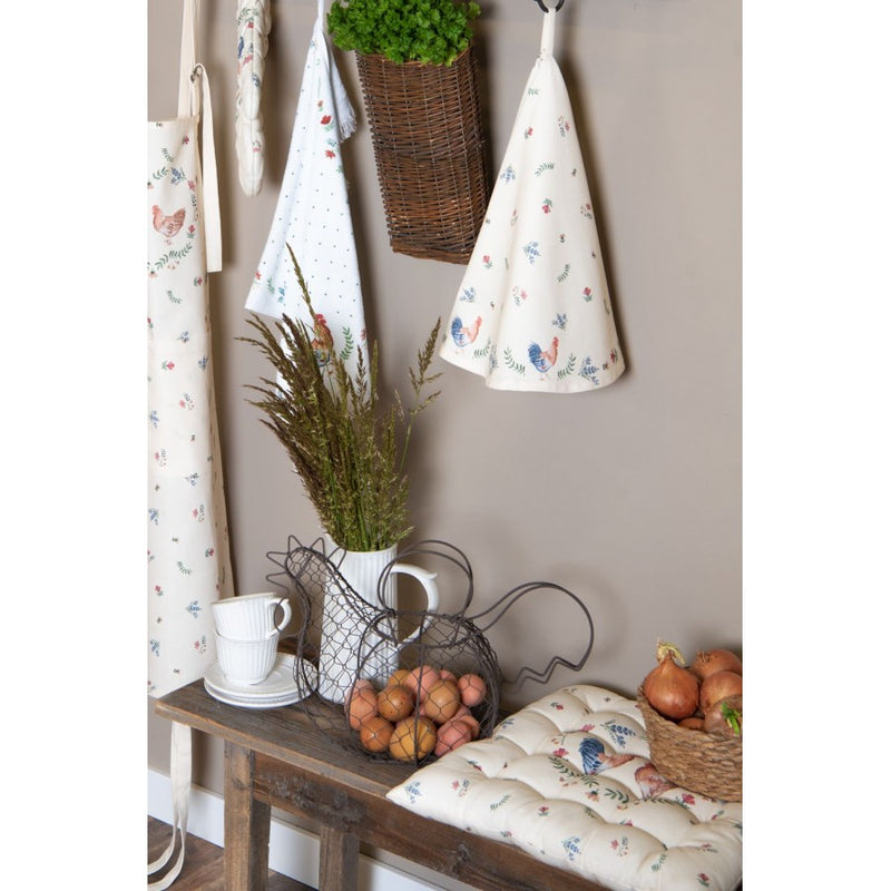 CLAYRE & EEF Cestino Gallina Portauova Marrone in Ferro