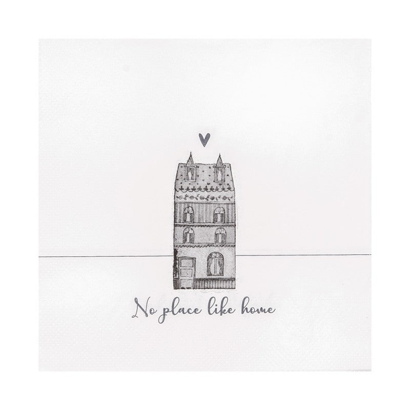 CLAYRE & EEF Tovaglioli di Carta con Casetta Scritta e Cuore (20 pz)