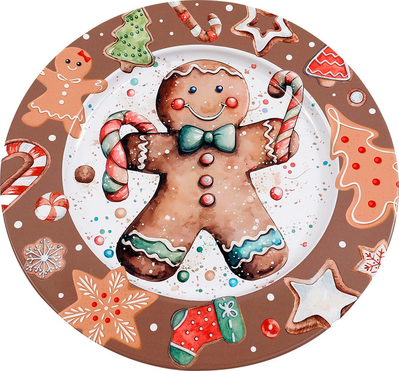 Piatto Panettone "Gingerbread" in Latta