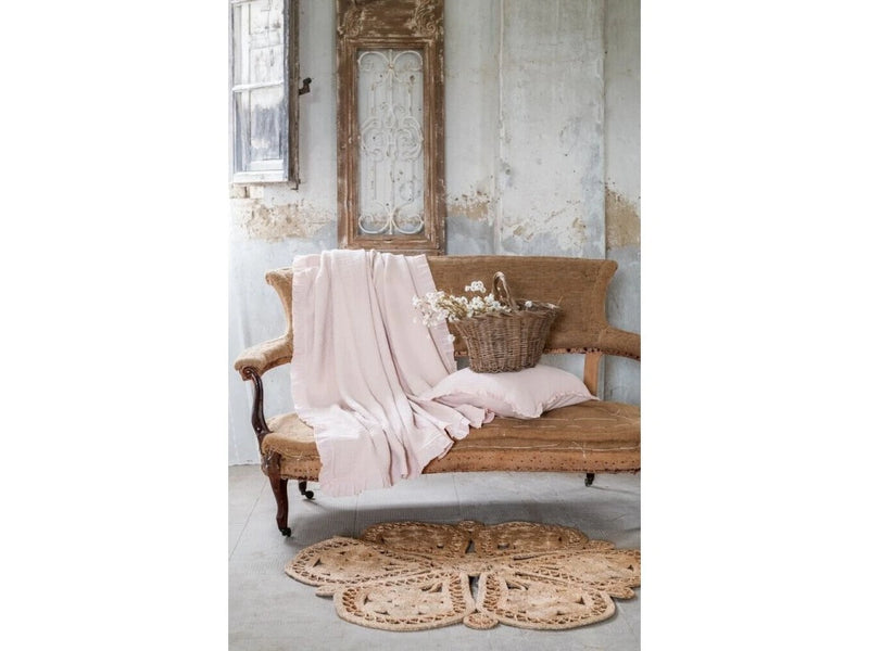 BLANC MARICLÒ Cuscino Rosa in Cotone con Gala