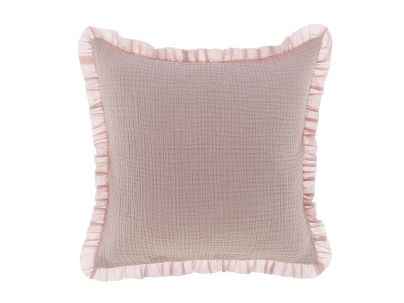 BLANC MARICLÒ Cuscino Rosa in Cotone con Gala