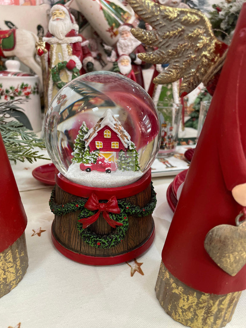 NUVOLE DI STOFFA Carillon Palla Di Vetro Con Neve