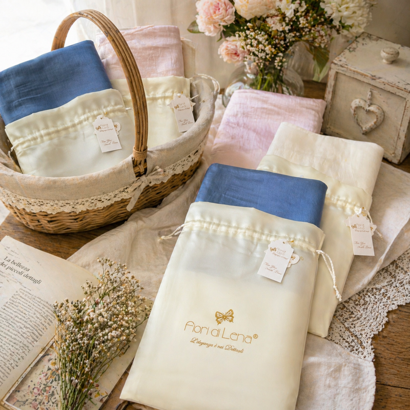 FIORI DI LENA Foulard in Seta con Shopper
