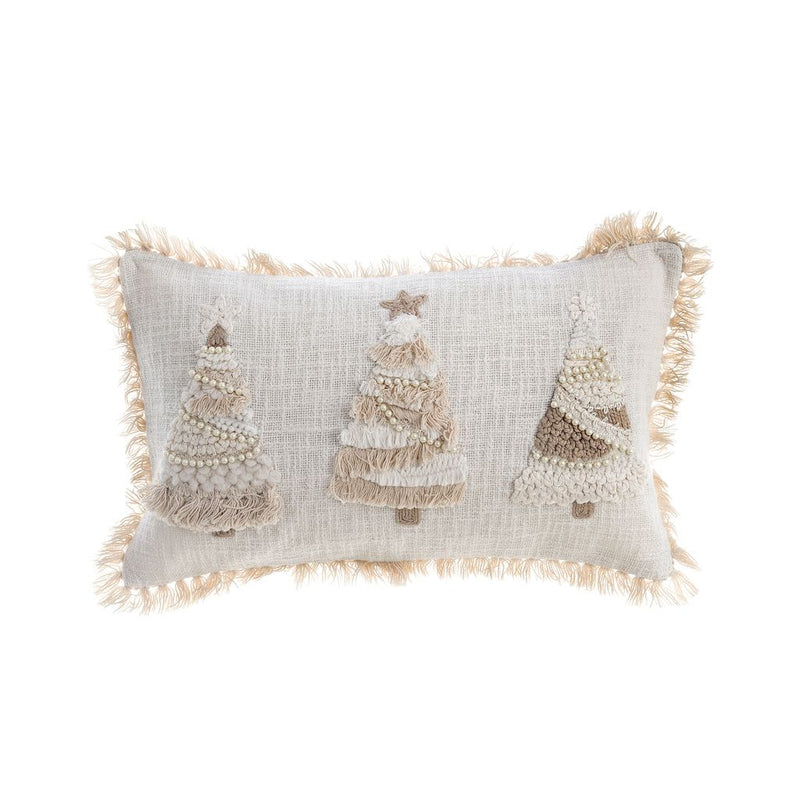 BLANC MARICLÒ Cuscino Natalizio Ricamato con Perline