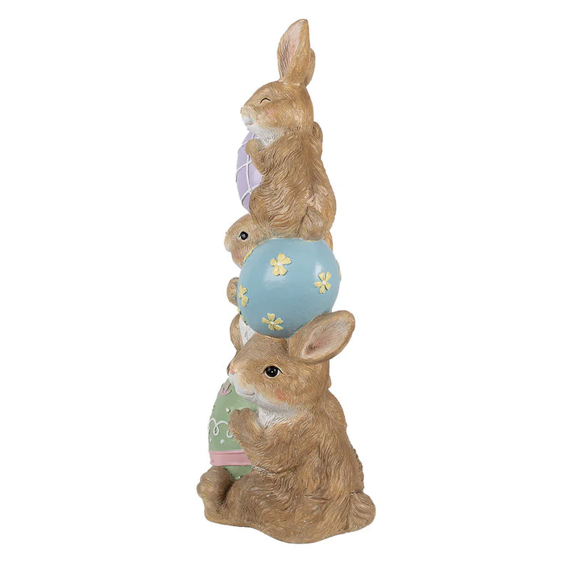 CLAYRE & EEF Conigli su Uova Colorate in Resina