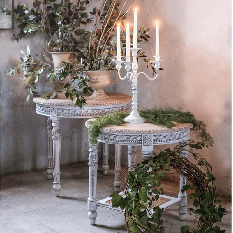 BLANC MARICLÒ Tavolino Tondo con Ripiano "DIANORA"