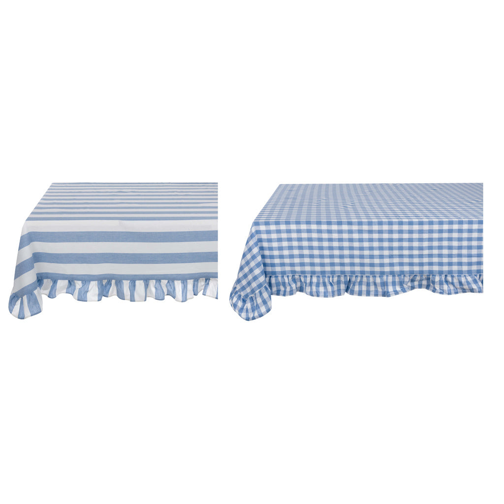 Tablecloth with frill 10 cm Bon bon Blanc Mariclò