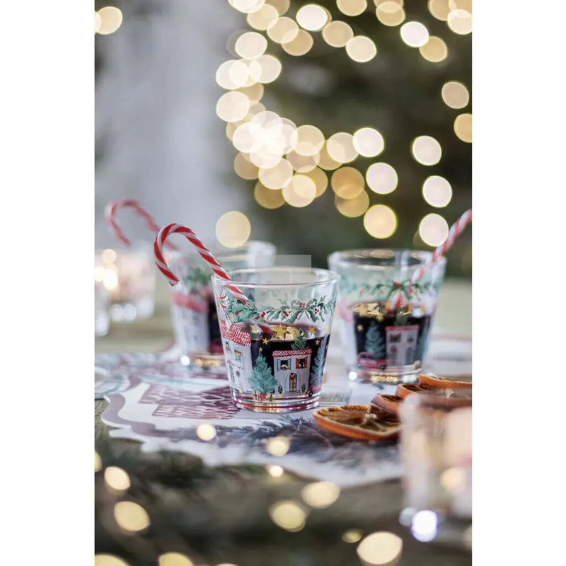 BLANC MARICLÒ Set 6 Bicchieri Acqua Natale Italiano