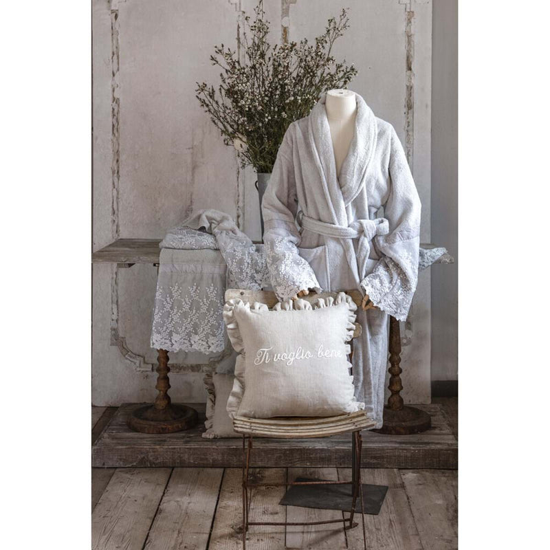 BLANC MARICLÒ Cuscino in Lino con Gala " TI VOGLIO BENE "