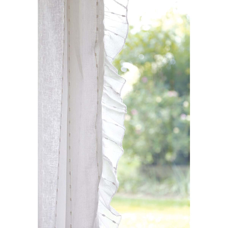 BLANC MARICLÒ Set 2 Tende Con Gala Laterale " PLUMETIS CON GALA "