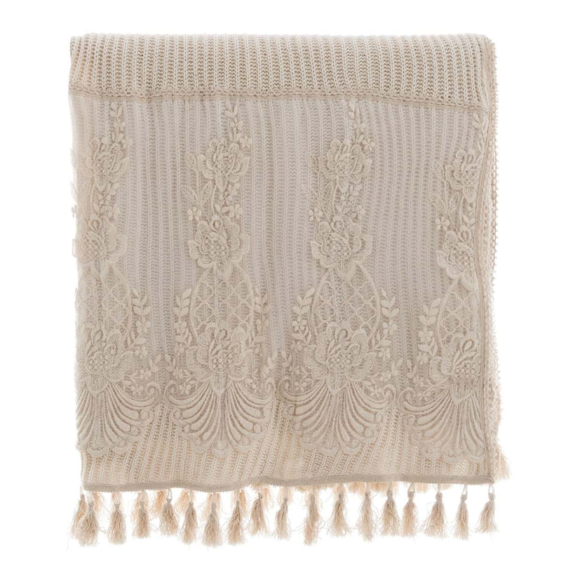 BLANC MARICLÒ Stola/Copritutto in Cotone con Pizzo " DENTELLE "