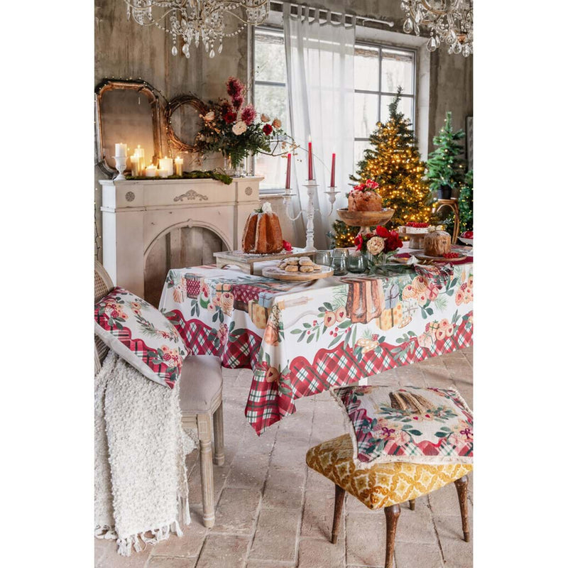 BLANC MARICLÒ Cuscino Guanciale Natalizio con Frangia " LA PATISSERIE "