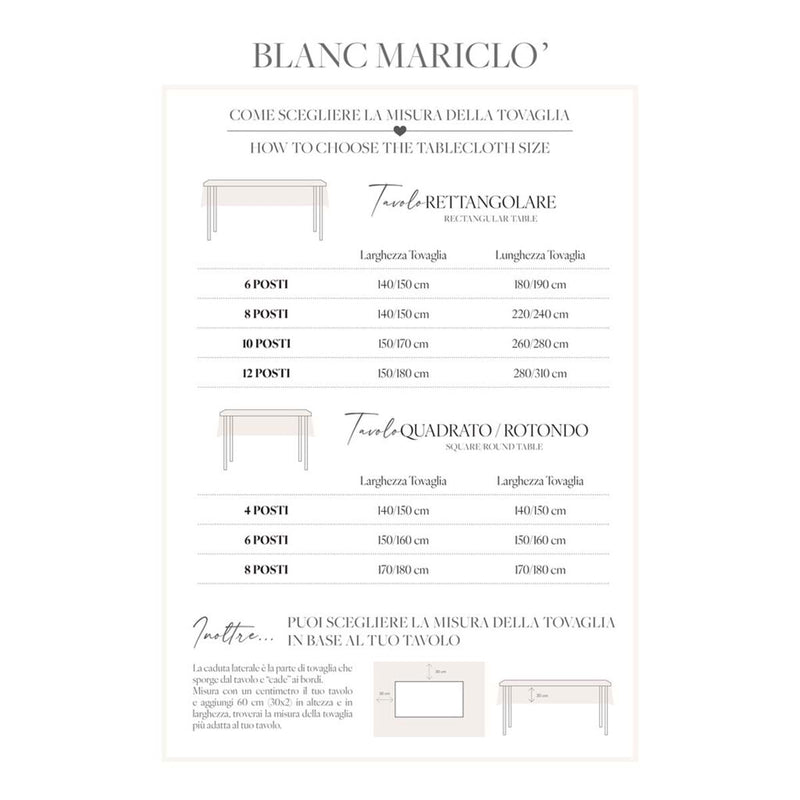 BLANC MARICLÒ Tovaglia Natalizia Bianca e Dorata " LA FABLE DOREE "