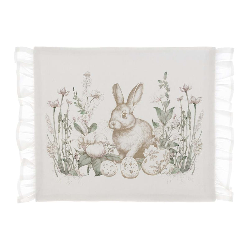 BLANC MARICLÒ Tovaglietta con Coniglio "LE JARDIN DES LAPINS"