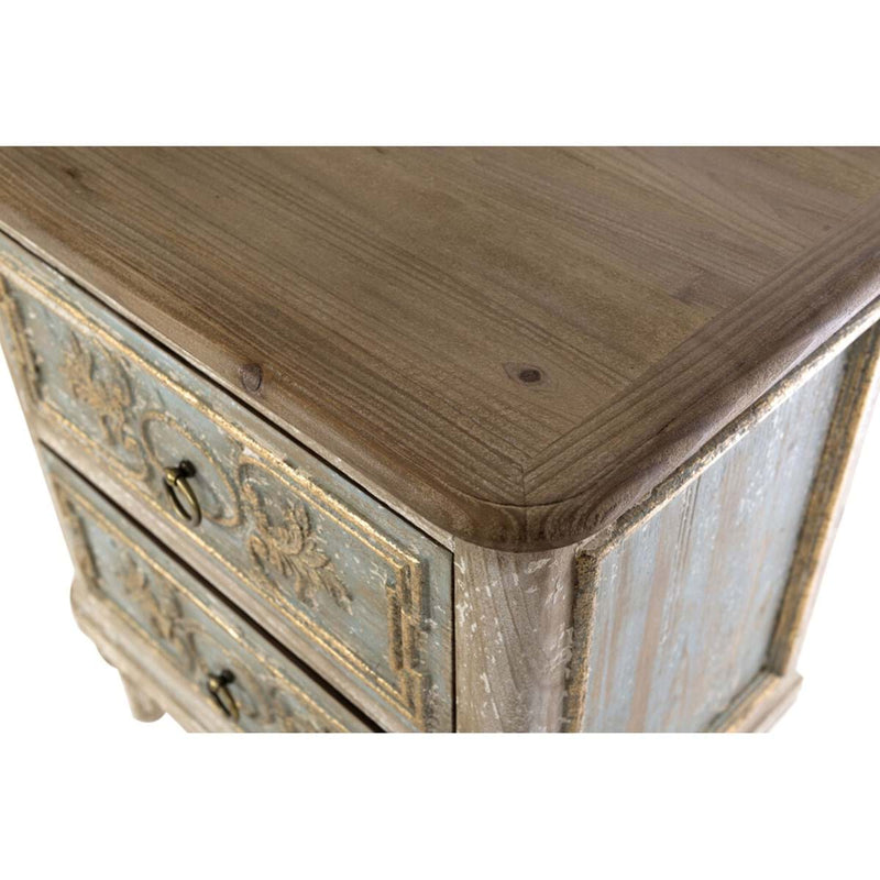 BLANC MARICLÒ Comodino Vintage in Legno "INTARSI"