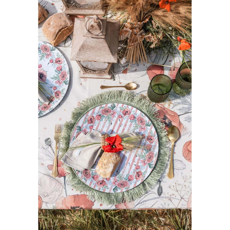 BLANC MARICLÒ Sottopiatto con Papaveri " COQUELICOT "