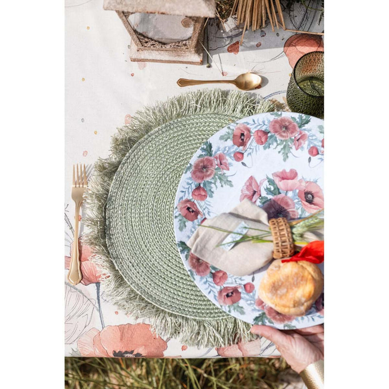 BLANC MARICLÒ Sottopiatto con Papaveri " COQUELICOT "